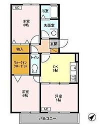 ボニタビスタ 3DKの間取図画像
