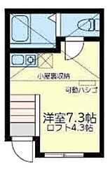 ユナイト石川町スウィートインペリアル ワンルームの間取図画像