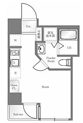 ペガサスマンション本郷 7階ワンルームの間取り