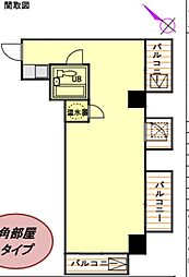 フェニックス東銀座 ワンルームの間取図画像