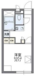 レオパレスサンパーク30番 1Kの間取図画像