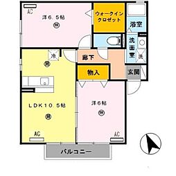アークハイツ2A 2LDKの間取図画像
