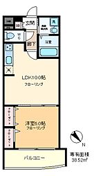 スカイビューエヌティ 1LDKの間取図画像