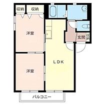 シャーメゾンＡＭＳ．Ａ 00101 ｜ 山梨県甲府市上今井町2502-4（賃貸アパート2LDK・1階・50.04㎡） その2