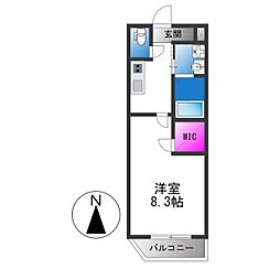 フジパレス新深江 1Kの間取図画像