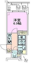 門前仲町レジデンス参番館 1Kの間取図画像