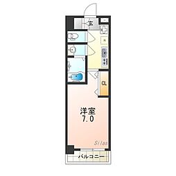 Luxe京都西大路 1Kの間取図画像