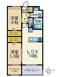 間取図画像 2SLDK