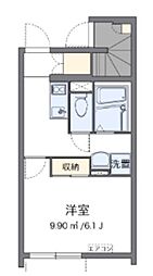 CLEINOグラン曳舟 1Kの間取図画像