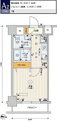 スカイコートパレス大島 1Kの間取図画像