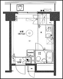 テラッサ・エスト ワンルームの間取図画像