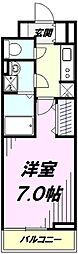 モーダ 1Kの間取図画像