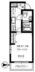 シーズ松原 1Kの間取図画像