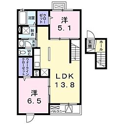 ベル・マルーン 2LDKの間取図画像