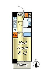 S-RESIDENCE錦糸町パークサイド 1Kの間取図画像