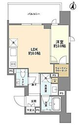 ルジェンテ横浜桜木町 1LDKの間取図画像