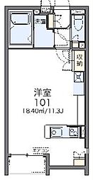 レオネクストベルジュ ワンルームの間取図画像