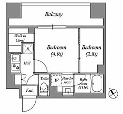 ACPResidence西巣鴨 2Kの間取図画像