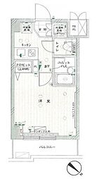 ルーブル都立大学参番館 1Kの間取図画像