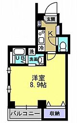 シンシア壱番館 1Kの間取図画像