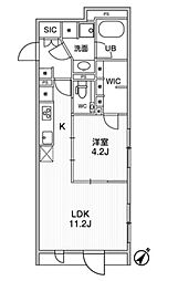 ReveResiderce目黒 1LDKの間取図画像