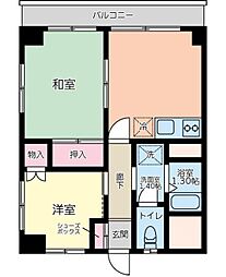 ポートサイド戸部 2DKの間取図画像