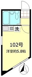 エスパシオ王子神谷 ワンルームの間取図画像