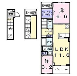 アルカディアIII 2LDKの間取図画像