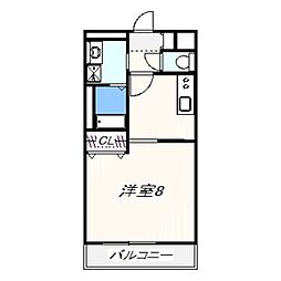 アムール高松東 1Kの間取図画像