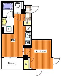 QuattroMaisonMIYAMA 1DKの間取図画像