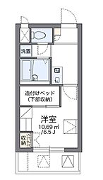 レオパレスルフナ 1Kの間取図画像