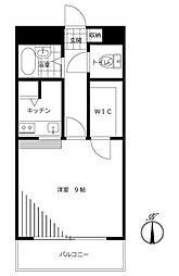 プルメリアガーデン 1Kの間取図画像