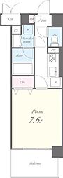 ClochetteNakamoto 1Kの間取図画像