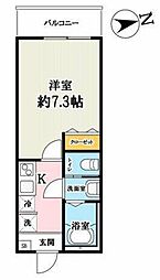 吉川市高富1丁目アパート 1Kの間取図画像