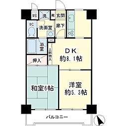ナイスアーバン鶴見中央2 2DKの間取図画像