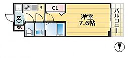 アドバンス三宮グルーブ 1Kの間取図画像