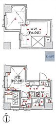 スパシエ新高円寺 ワンルームの間取図画像