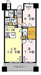 ロイヤルパークス豊洲 2LDKの間取図画像