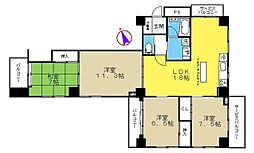 総建メゾン三幸 5階4LDKの間取り