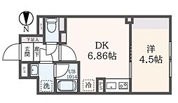 ａ　ＬＡＴＯ　亀戸II 4階1DKの間取り