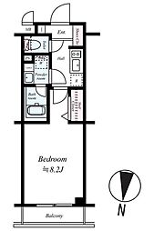 ARCOBALENO BUBAIGAWARA 1Kの間取図画像