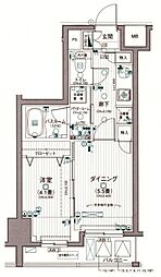 日神デュオステージ池袋 1DKの間取図画像