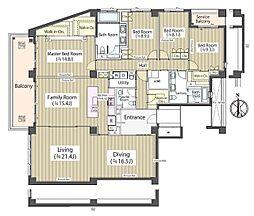 ガーデン高輪 4SLDKの間取図画像