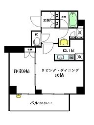アトラス中野中央 1LDKの間取図画像