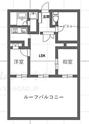 ライオンズプラザ吉川駅前 2SLDKの間取図画像