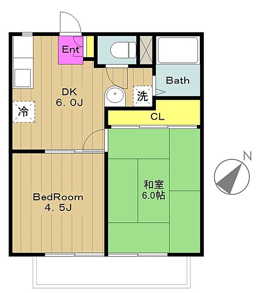 ピュアリティ多摩 203｜東京都多摩市馬引沢２丁目(賃貸アパート2DK・2階・35.91㎡)の写真 その2