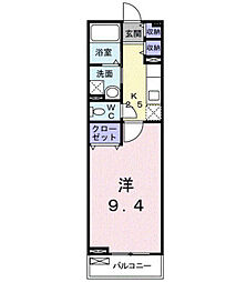 カルムC 1Kの間取図画像