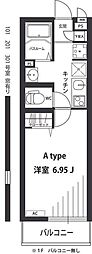 リブリ・クレール 1Kの間取図画像