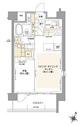 コムレジ赤羽 1LDKの間取図画像