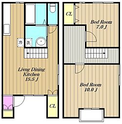 フェリーチェハウス 2LDKの間取り